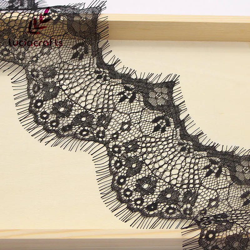 3 yards/Lot Flower Embroidered Lace Fabric Trim Ribbon For Garment Weeding Dress Decoration DIY Sewing Materials R0503