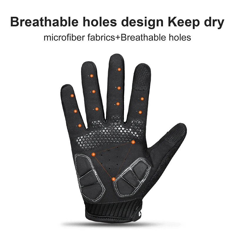 Outdoor Sport Gloves Men\'s Fitness Gloves Long Finger Winter Windproof Cycling Bike Glove MTB Road Bicycle Tactical Glove  KF401