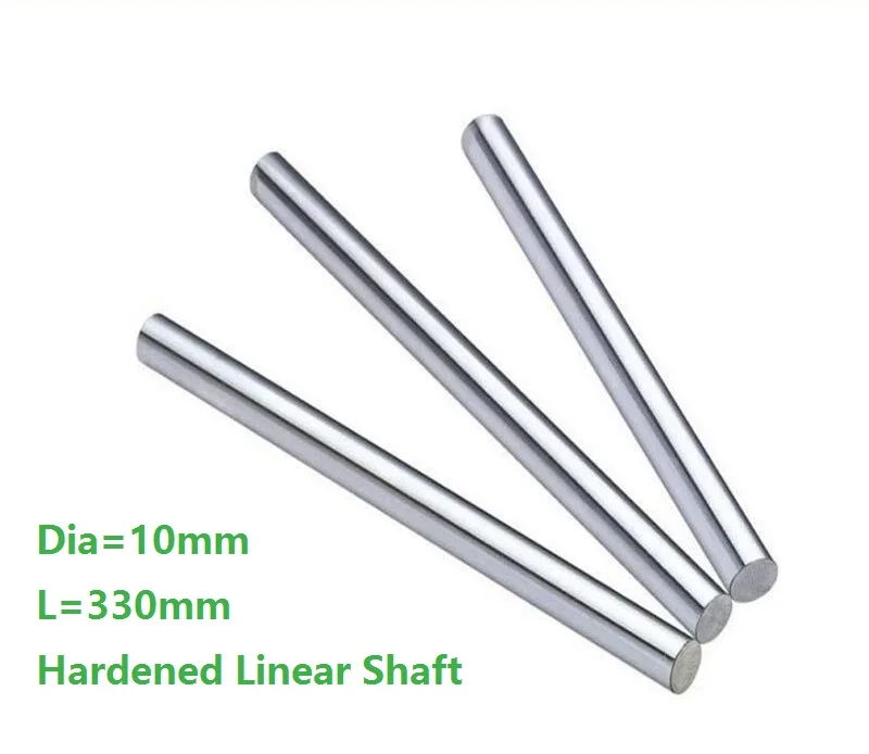 

50pcs/lot Dia 10mm shaft 330mm long Chromed plated linear shaft hardened shaft rod bar rail guide for 3d printer cnc parts