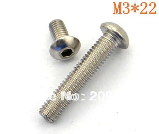 100Pcs เมตริกด้าย M3 * 35มม.ภายในรอบหกเหลี่ยมสกรูสกรู
