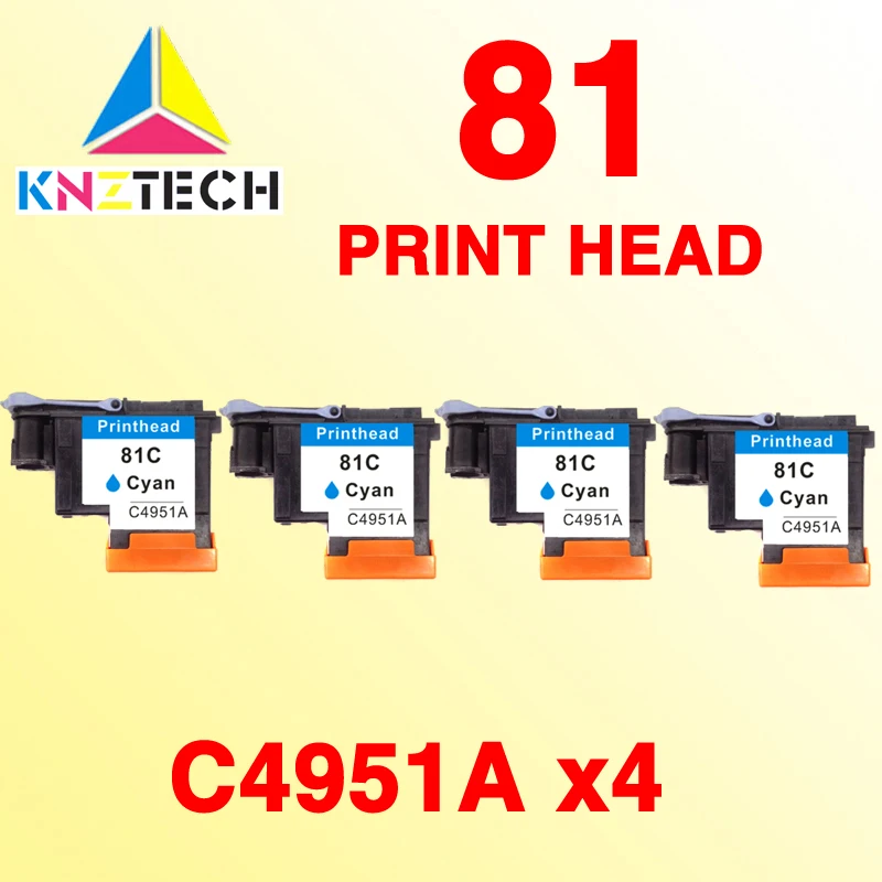 

4x printhead compatible hp81 C4951A Designjet 5000 5000ps 5500 5500ps compatible hp 81 print head