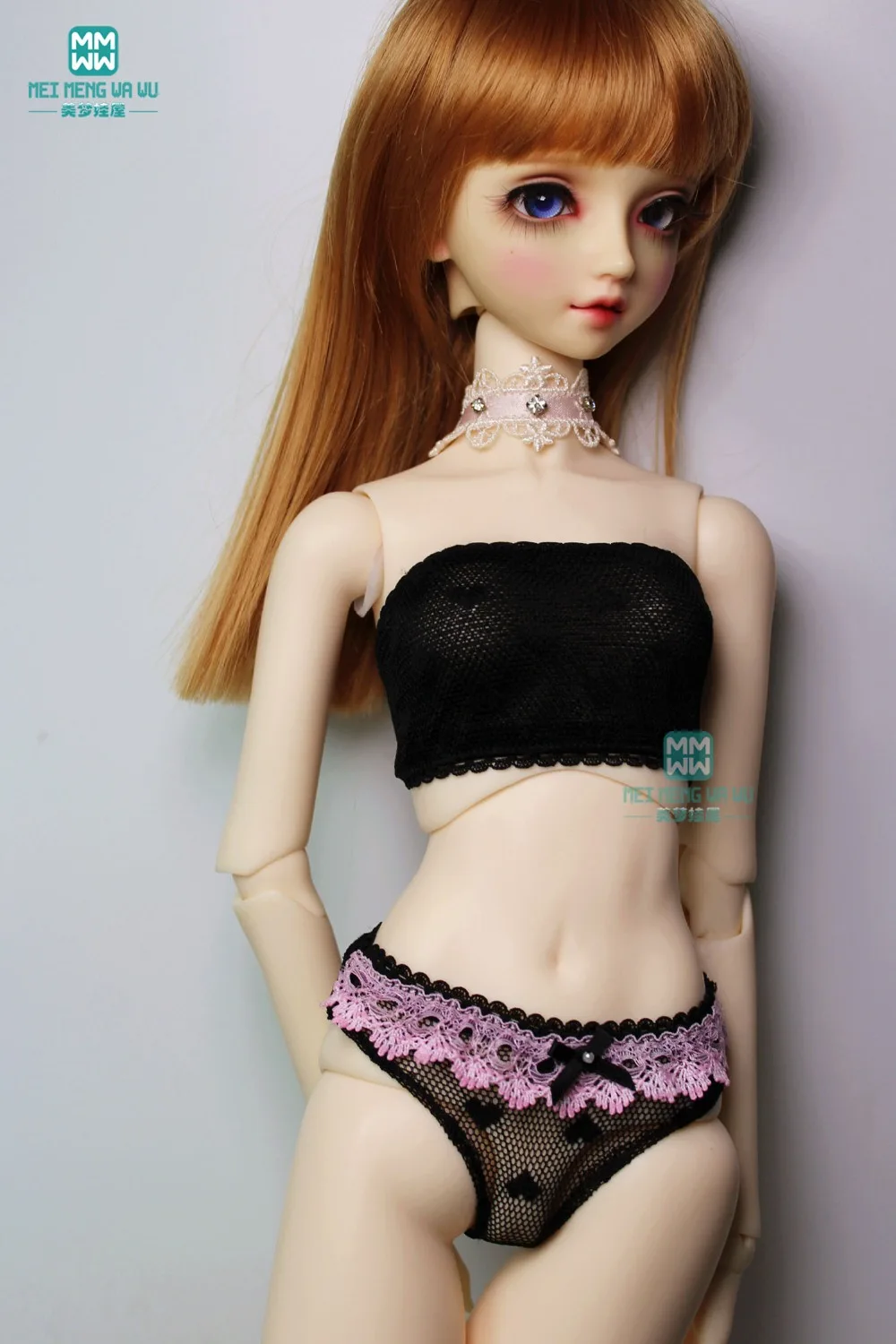 BJD ตุ๊กตาอุปกรณ์เสริมเหมาะกับ 28-62 ซม.1/3 1/4 1/6 YOSD MSD DD SD BJD ตุ๊กตาแฟชั่นด้านบนหลอดกางเกงลูกไม้