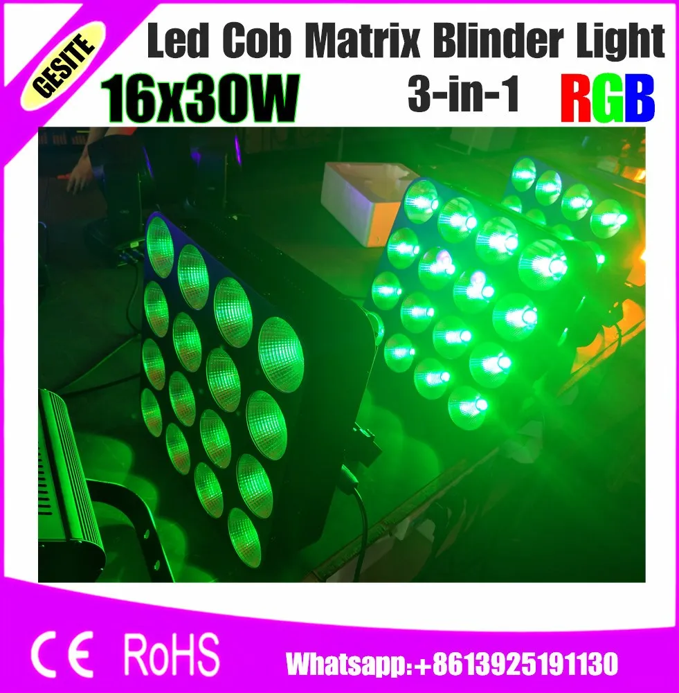 

2pcs/lot RGB 3IN1 LED Matrix 16X30W Blinder Light 4X4 Stage light