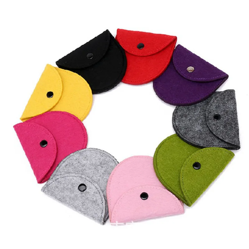Fashion Hasp Felt Women's Small Coin Purse Female Wallet Ladies Brand Mini Handbag Card Bag Money Pouch for Girls Boys Men 2024