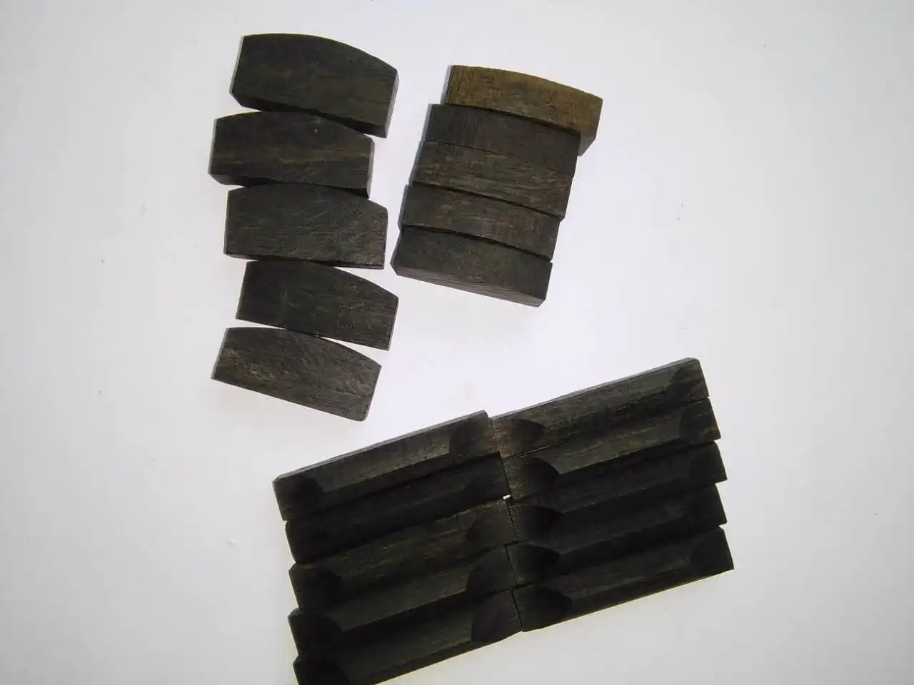 10 Sets Ebony Violin Saddles and Nuts 4/4 Fiddle Parts