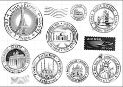 City postmark  Transparent Clear Silicone Stamp/Seal for DIY scrapbooking/photo album Decorative clear stamp