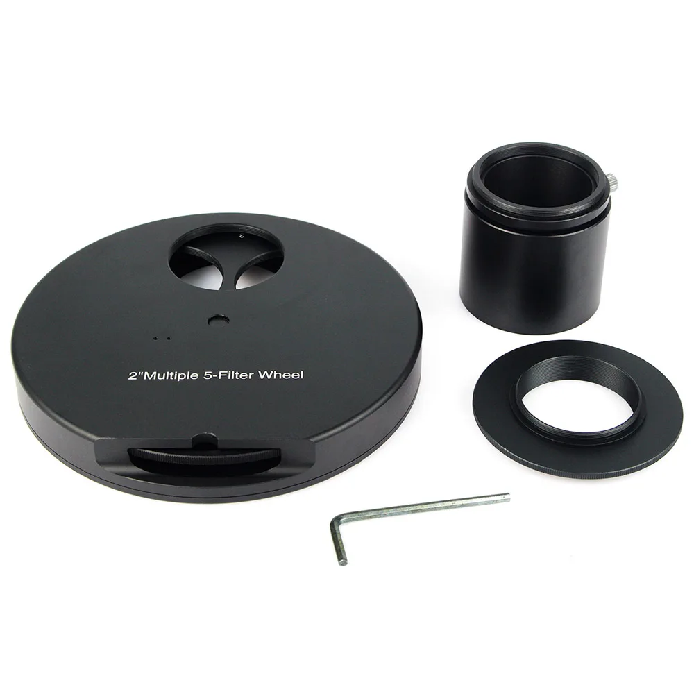 

New 2-inch multiple 5-Position Manual Filter Wheel for Astrophotography to CCD Camera w/ M48 to 2" T Adapter LD2006B