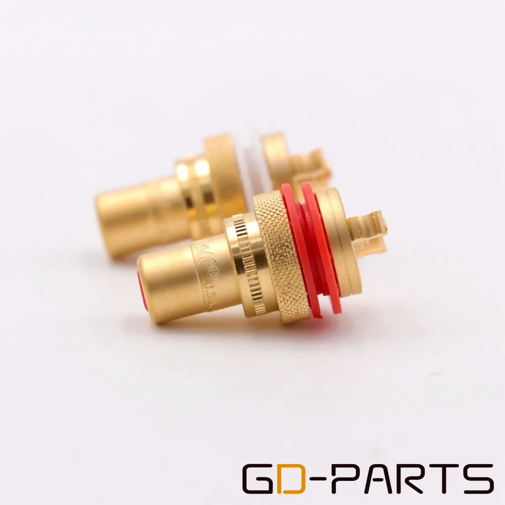 CMC 805-2.5F-G 805-2.5-AG Brass Female RCA Connector Jack For Hifi Audio AMP Video TV CD Panel Mount Gold Silver Plated GD-PARTS