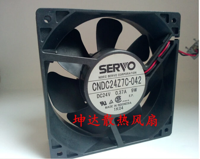 

The new SERVO CNDC24Z7C-042 24V0.37A 9W 120*120*38MM 2 wire inverter cooling fan