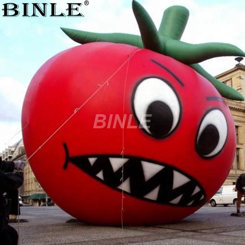 

2018 new design funny reality red giant inflatable tomato vegetable for promotion advertising