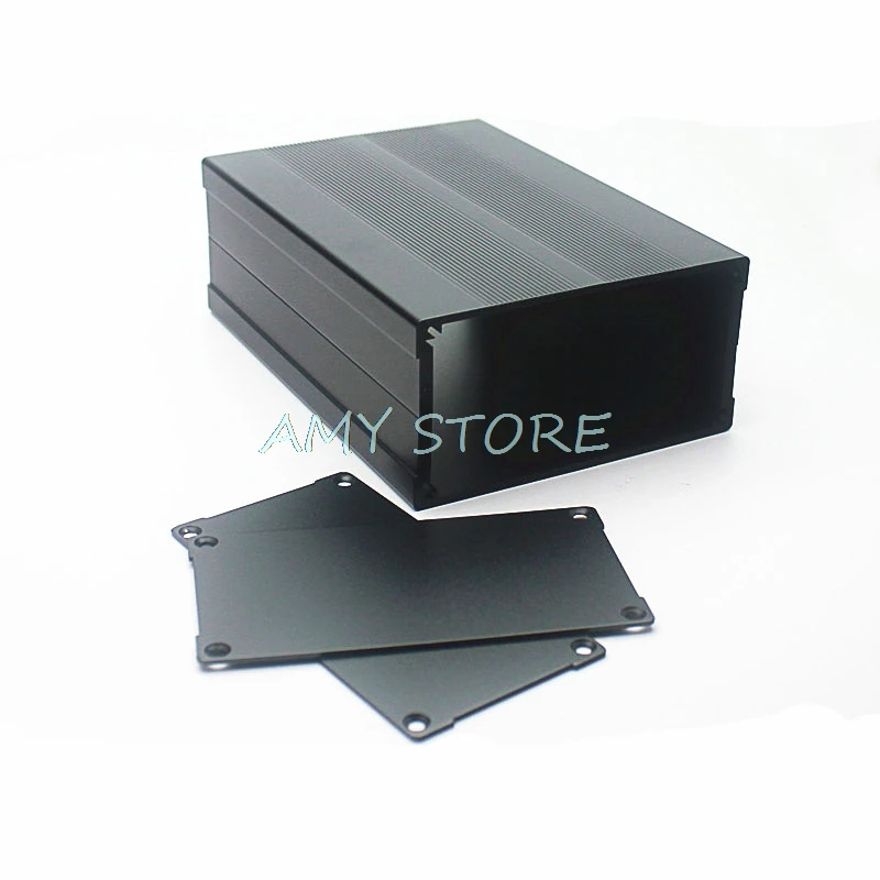 Đen Vỏ Nhôm Ốp Lưng PCB Tự Làm Nhạc Cụ Điện Tử Dự Án Hộp Bảo Vệ 150x105x55mm