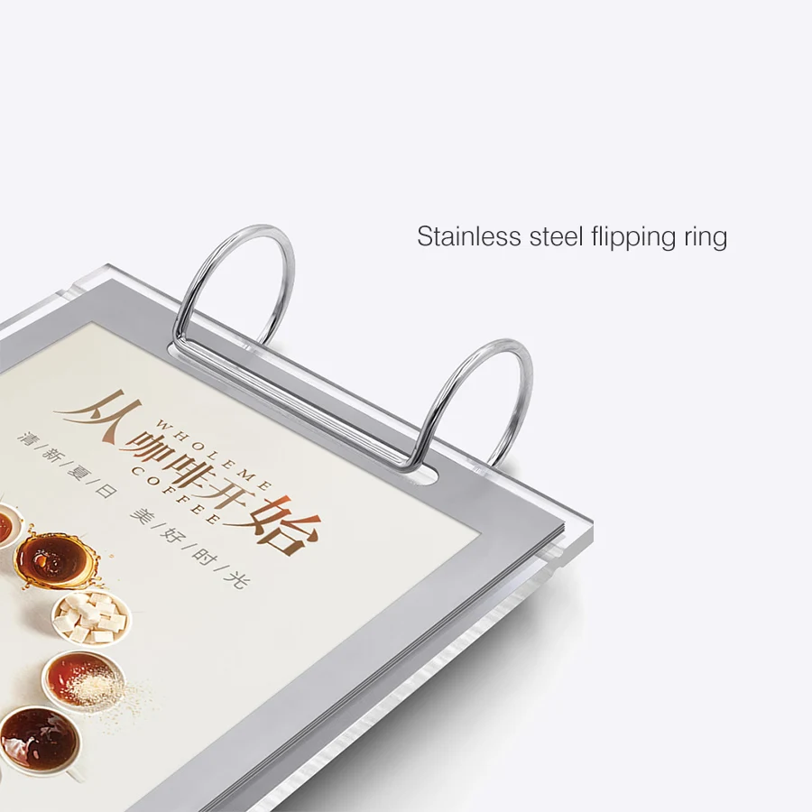 A5 210*148mm Acrylic Restaurant Table Menu Sign Holder Display Stand With Poster Menu Paper Frame