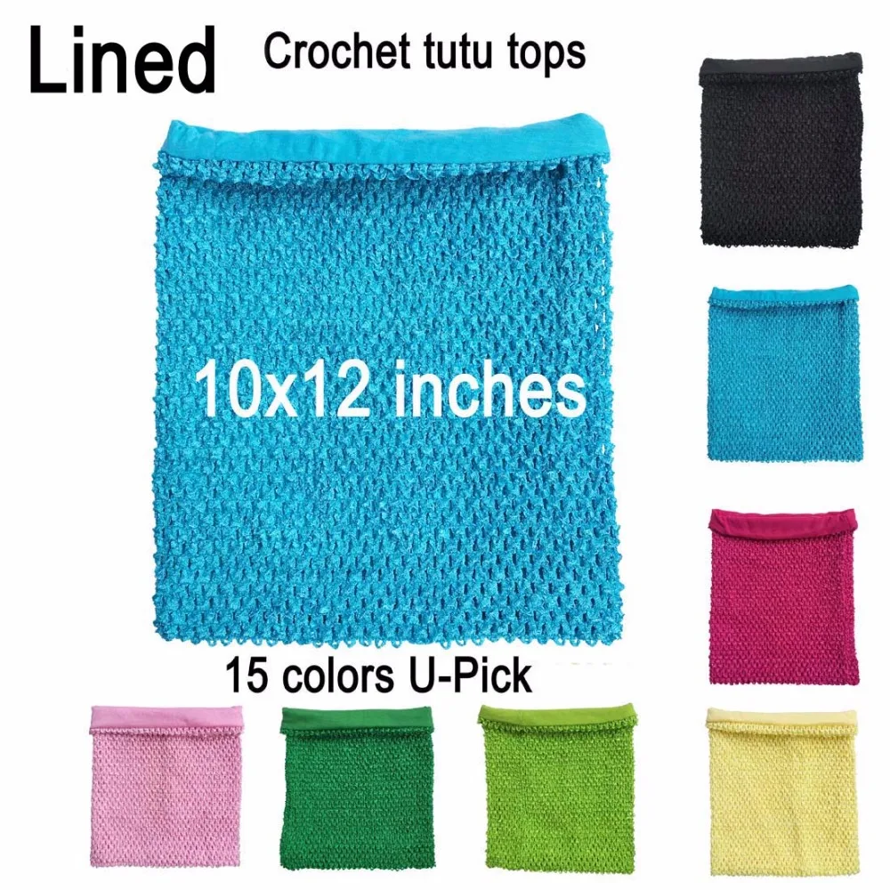 Top de tubo de ganchillo forrado para niñas pequeñas, Tops de tutú de ganchillo para niñas pequeñas de 7 a 10 años, 10x12 pulgadas