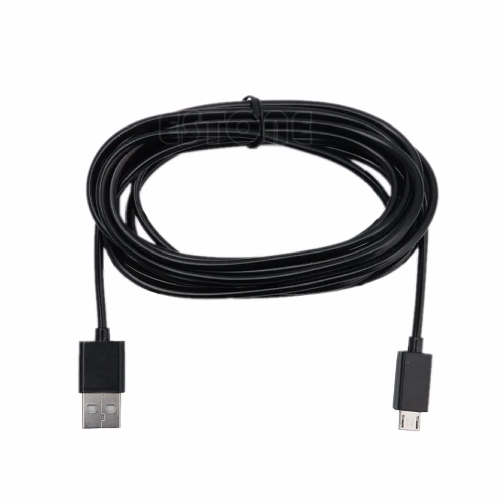 1 PC Long Micro USB Charge Charging 3 Meter Power Cable For PS4 Xbox One Controllers Black/White