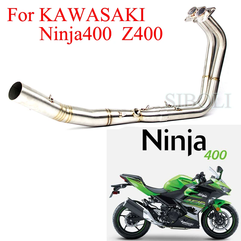 

Ninja 400 Z400 Motorcycle Exhaust Full Systems Header Pipe Front Link Pipe 51mm Slip-on Exhaust For Kawasaki Ninja 400 Z400