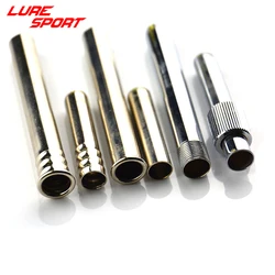 LureSport 5 set puntali in ottone asta cromata tubo di collegamento canna da pesca componente da costruzione asta di riparazione accessorio fai da te