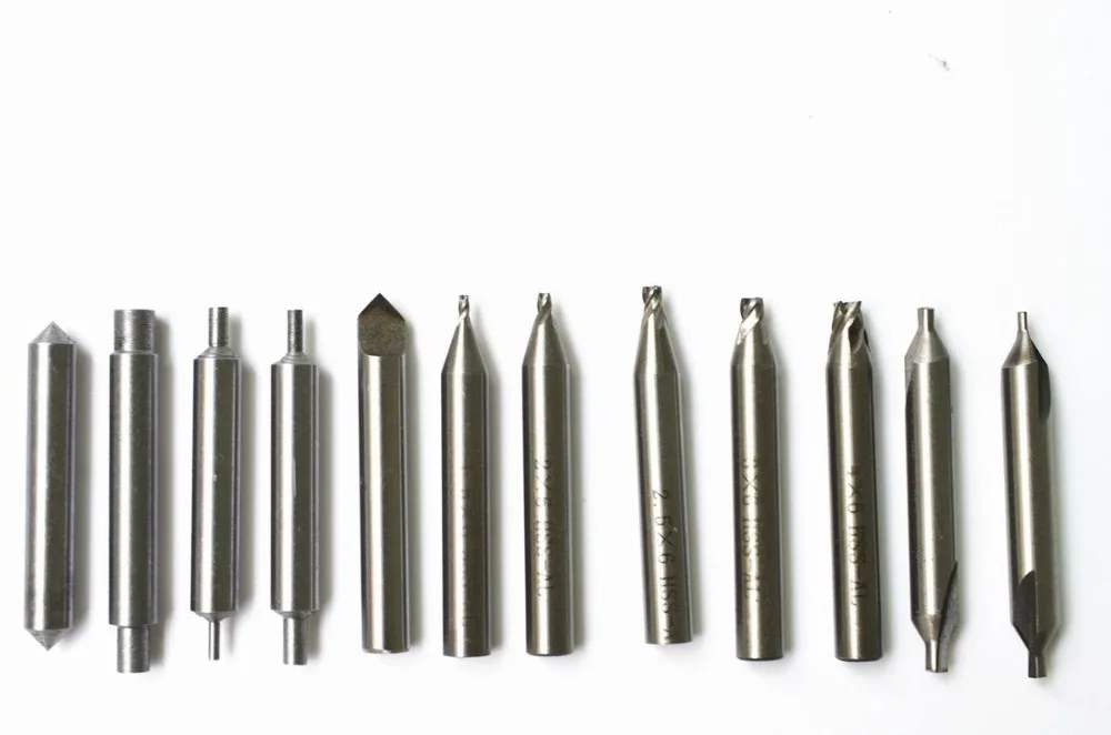 The Whole Set Milling Cutters With Spare Part For Vertical Key Cutting Machine Cutter Locksmith Tools Cutters Bits Steel Drill