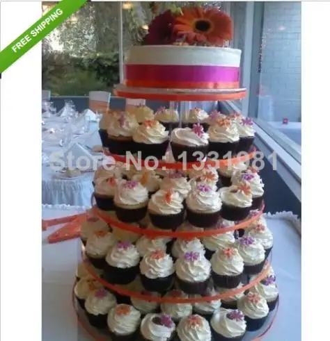 5 Tier Acrylic cupcake stand Is Ideal for Wedding Holidays wedding decoration