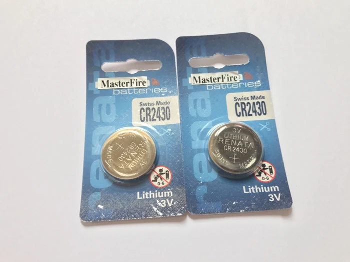 

Литиевая батарея MasterFire CR2430 CR2430N 3 в 285 мАч, оригинальный бренд renata 2430, 40 шт./партия