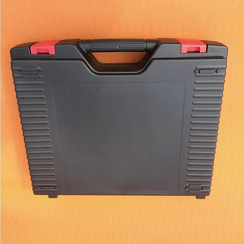 Midden Maat 400*350*100Mm Zwart Plastic Tool Case Met Rode Kleur Vergrendelingen
