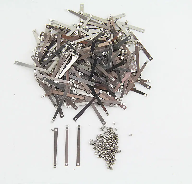 50 Pcs Clarinet /sax Leaf Springs Parts +50pcs Springs Screws