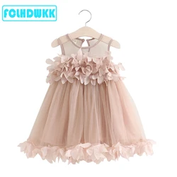 Baby Girls Dress Summer Flower Costume for Kids Clothing 2018 Brand Children Party Dresses pink Girls Clothes Princess Dress