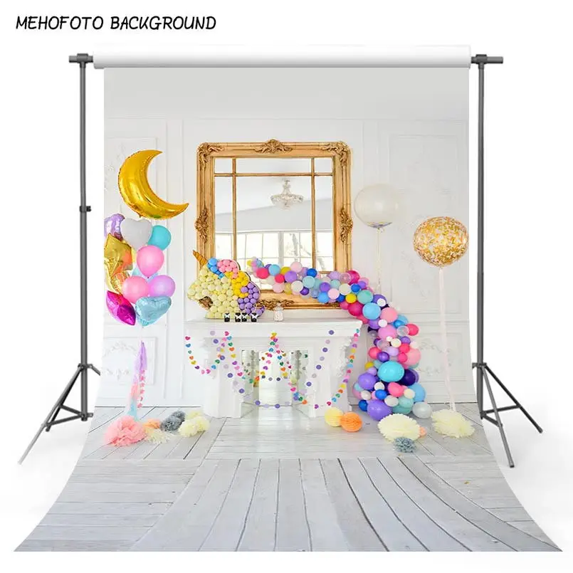 

MEHOFOTO Vinyl Photography Backdrop Birthday Unicorn Party Accessory Candy Bar Balloon Decoration Photocall Children Background