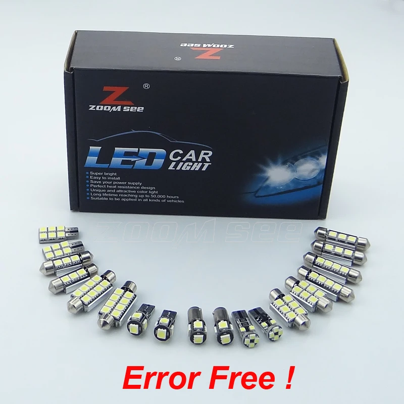 23pcs LED License plate lamp + Interior Light full Kit for BMW X5 E70 M xDrive 30i xDrive30i M xDrive35d 35i 48i 50i (2007-2013)