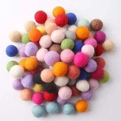 Nepal Wool Ball 100PC 2cm Multicolour Felt Balls Christmas Gift Decor Baby Room DIY Rattle Handmade Crafts Baby Accessories