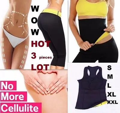 3PCS/LOT Hot Slimming Shapers Pants Belt Thermo Wear Capri Anti Cellulite Weight Loss