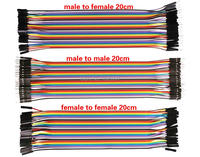 120pcs/Lot Dupont line 20cm male to male + male to female + female to female jumper wire Dupont cable for arduino 