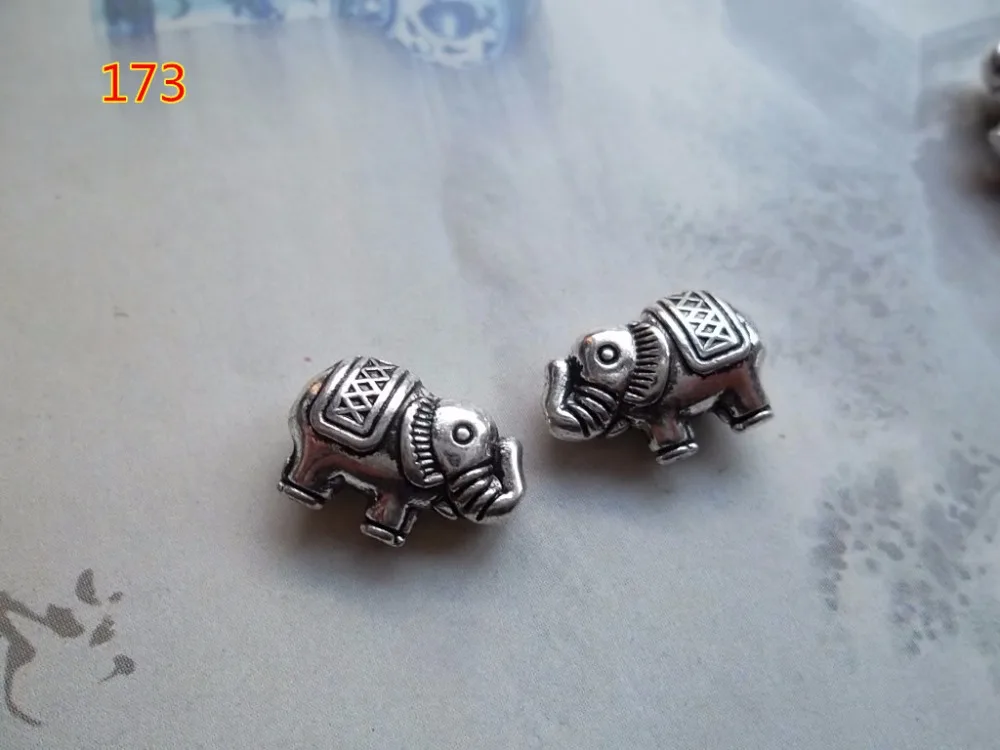 50 teile/los Handwerk Tibetischen Elephant Spacer 8x13mm Metall Dekoration Perlen Charms DIY Schmuck Machen Armband Ohrringe