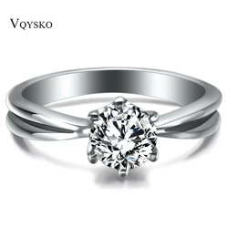 AAA Cubic Zirconia Channel setting Stainless Steel Wedding Rings for women Jewelry Accessories Ring Wholesale