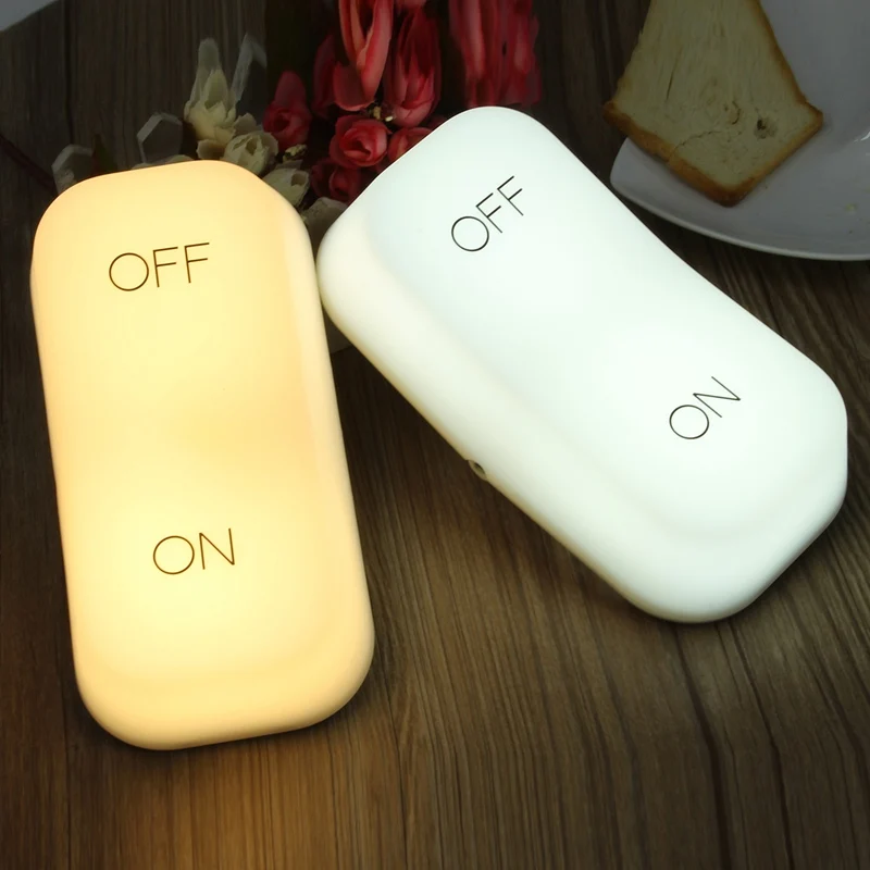 

Night Light Lamp ON/OFF Key Switch Two Tranche Adjustable Dual Mode Gravity Sensor Power Supply Atmosphere Bedside Light Bedroom