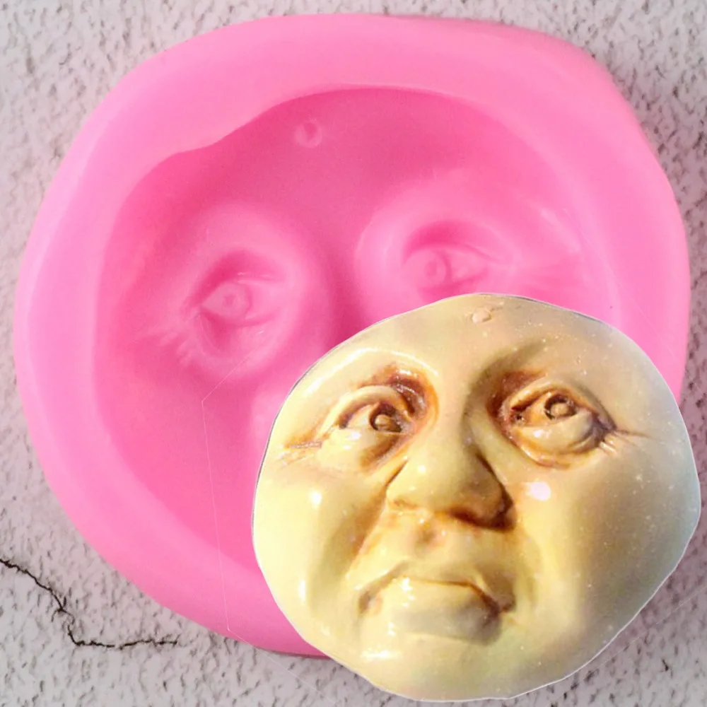 3D Moon Face Cooking Tools Silicone Mold Cake Chocolate Candy Jelly Baking Mold Fondant Cake Decorating Tools