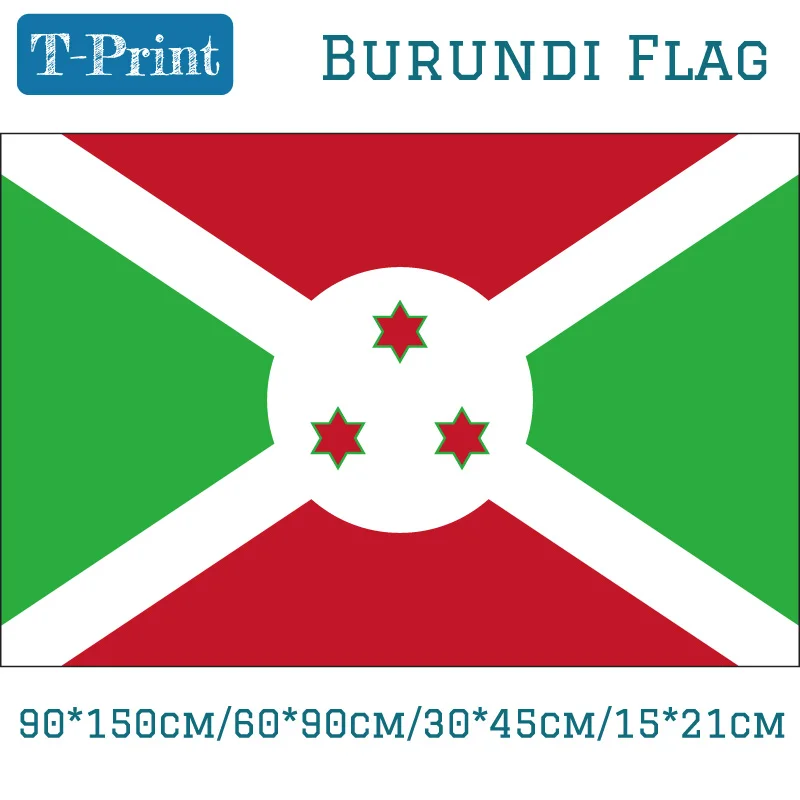 بوروندي الوطنية علم يد 90*150 سنتيمتر 60*90 سنتيمتر سيارة أعلام الرياضة اجتماع العلم راية و العلم الديكور/العلم الوطني