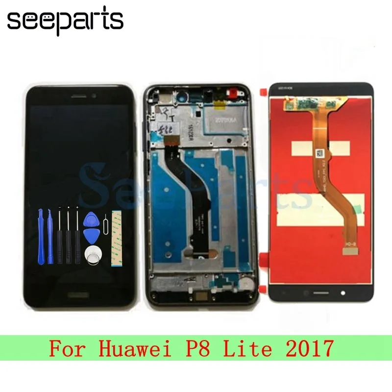 ЖК-дисплей 5,2 дюйма для Huawei P8 Lite 2017 с сенсорным экраном и дигитайзером в сборе, детали для замены ЖК-дисплея Huawei P8 Lite 2017