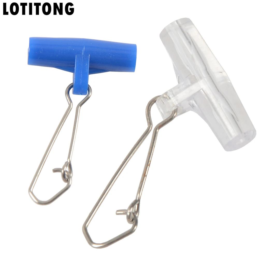 

LOTITONG 50pcs/lot Fishing Rig Sinker Holder Clip Snap Weight Slider Saltwater Free Running Rig Bank Fishing Terminal Tackle