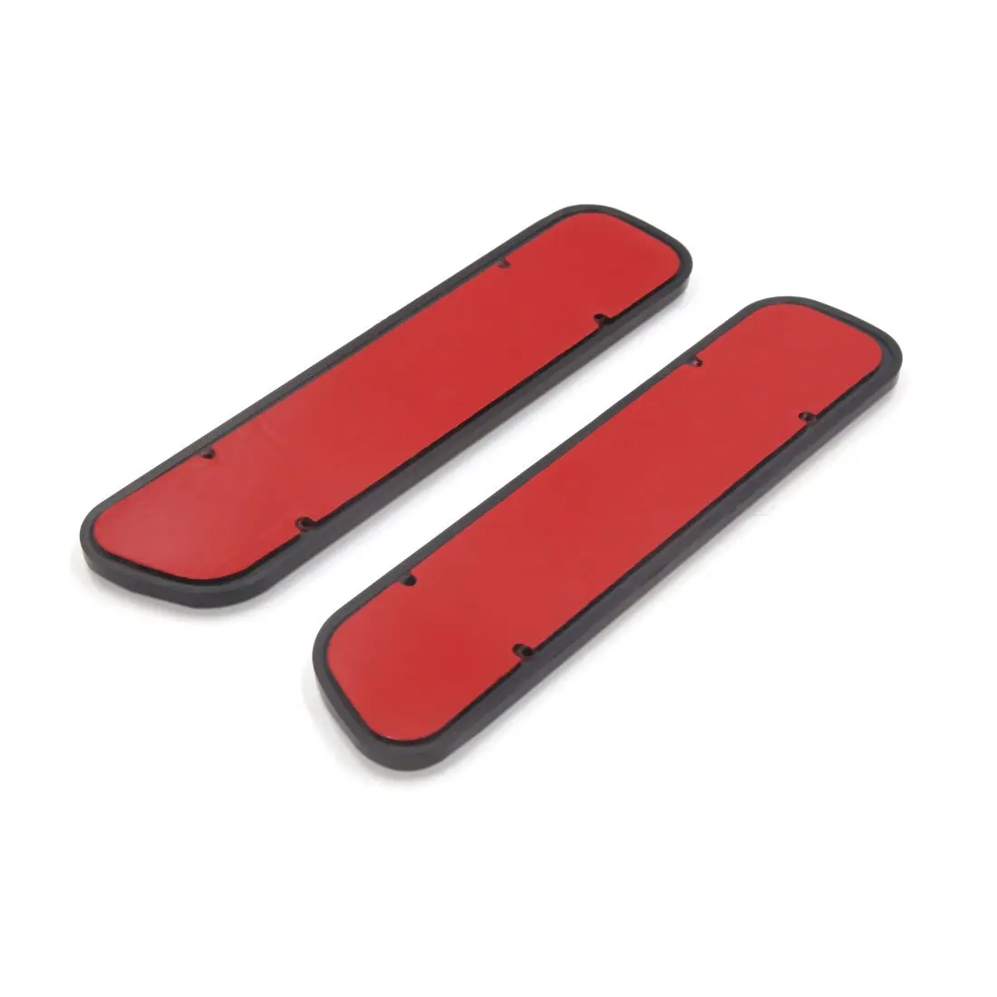 Uxcell 2Pcs Red Plastic Car Vehicle Reflective Sticker Decor Self Adhesive Reflectors 15x3.7x0.7cm