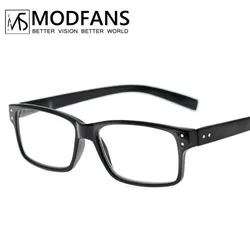 Gafas de lectura para hombres y mujeres, montura rectangular, lentes transparentes, gafas negras, diópticas ultraligeras, vista masculina 1,0 1,25 1,75 2,0