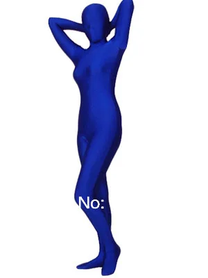 Body de cuerpo entero de LICRA azul, medias Zentai