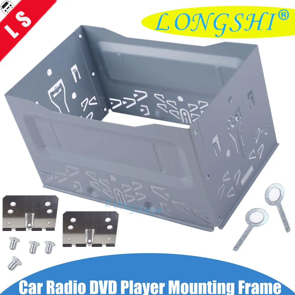 

Double 2 Din Hardware Car Stereo Radio Fascia Panel Install Dash Bezel Trim Kit for VW Car Radio DVD Player Mounting Frame 2din