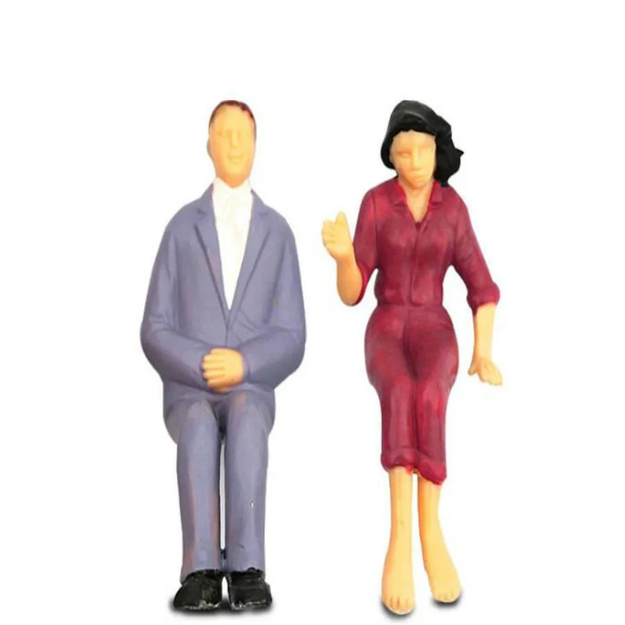 1:25 1:30 1:42 1:50 1:75 1:87 Maßstab Sitzende Figuren Architektonische Baumaterialien Plastik-Personen Passagiere für H0-Modelleisenbahn-Layout – Detail 4
