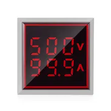 Square LED Digital Volt and Amp Meter for AC 60-500V #3