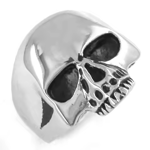Fashion Skull Biker Ring Stainless Steel Jewelry Classic Silver Color Black Gold Masonic Biker Skull Ring Men Women Kids SWR0036