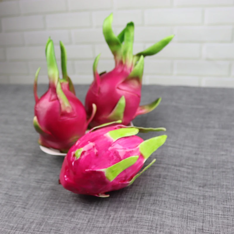 Creative Fruit Artificial Pitaya PU Dragon Fruit Home Decor Photography Kids Play Toys Fake Fruit