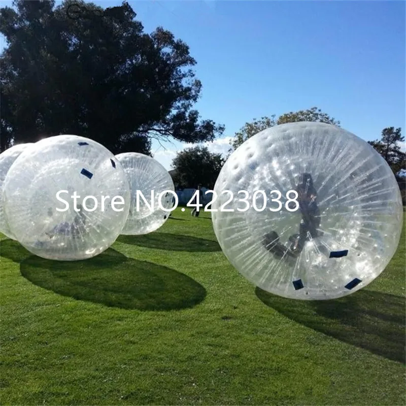 Free Shipping Cold Resistant PVC 2.5m Air Zorb Ball Inflatable Grass Wave Ball Snowball Water Rolling Ball free a pump