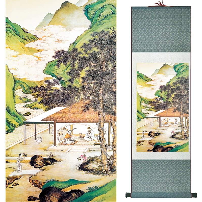 

landscape painting Home Office Decoration Chinese scroll painting Mountains and river painting 19050902