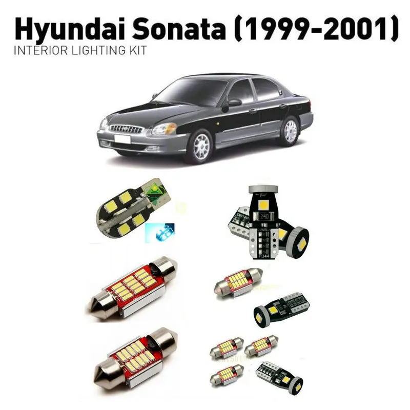 

Led interior lights For Hyundai sonata 1999-2001 11pc Led Lights For Cars lighting kit automotive bulbs Canbus