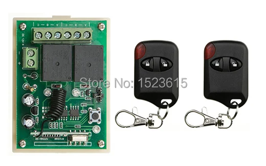 

Hot Sales DC 12V 10A 2CH 315MHz/433MHZ Wireless RF Remote Control Switch teleswitch 2X Transmitter +1 X Receiver